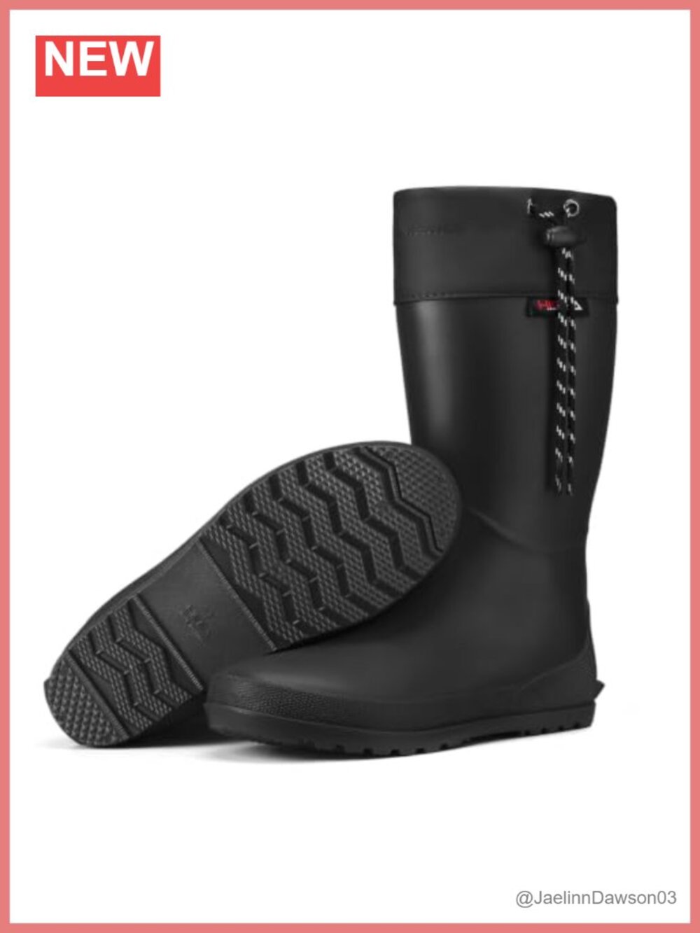HISEA Women's Mid Calf Waterproof PVC Rain Boots Foldable Garden Shoes